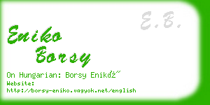 eniko borsy business card